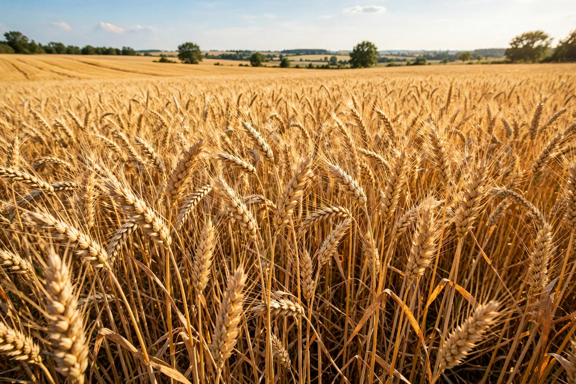 Green farm field